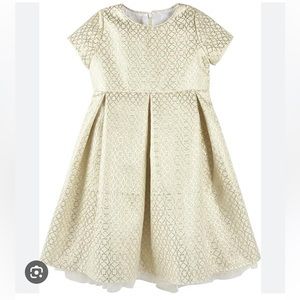 Andy & Evan ivory / gold dress - size 2T / 3T